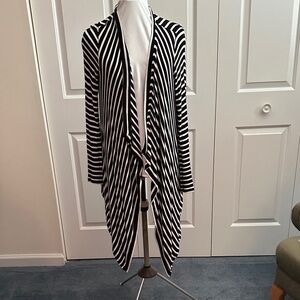 BCBGMaxAzria Monochrome Striped Open Cardigan
